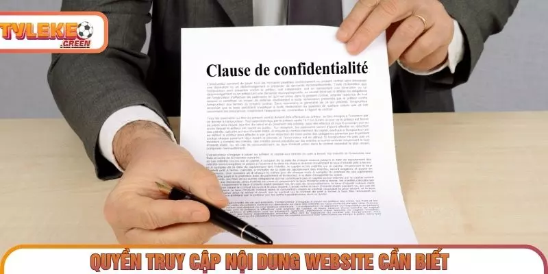 Điều Khoản Sử Dụng Website - Quyền & Trách Nhiệm Người Dùng Quyền truy cập và sử dụng nội dung website